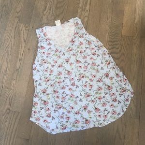 Floral Long ModCloth Sleeveless Tunic